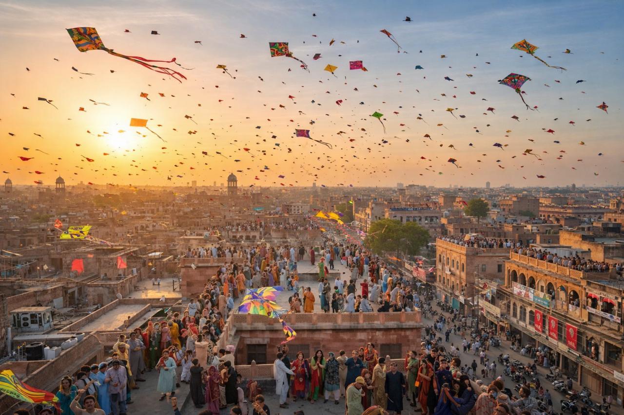 Main rooftop Basant celebration area